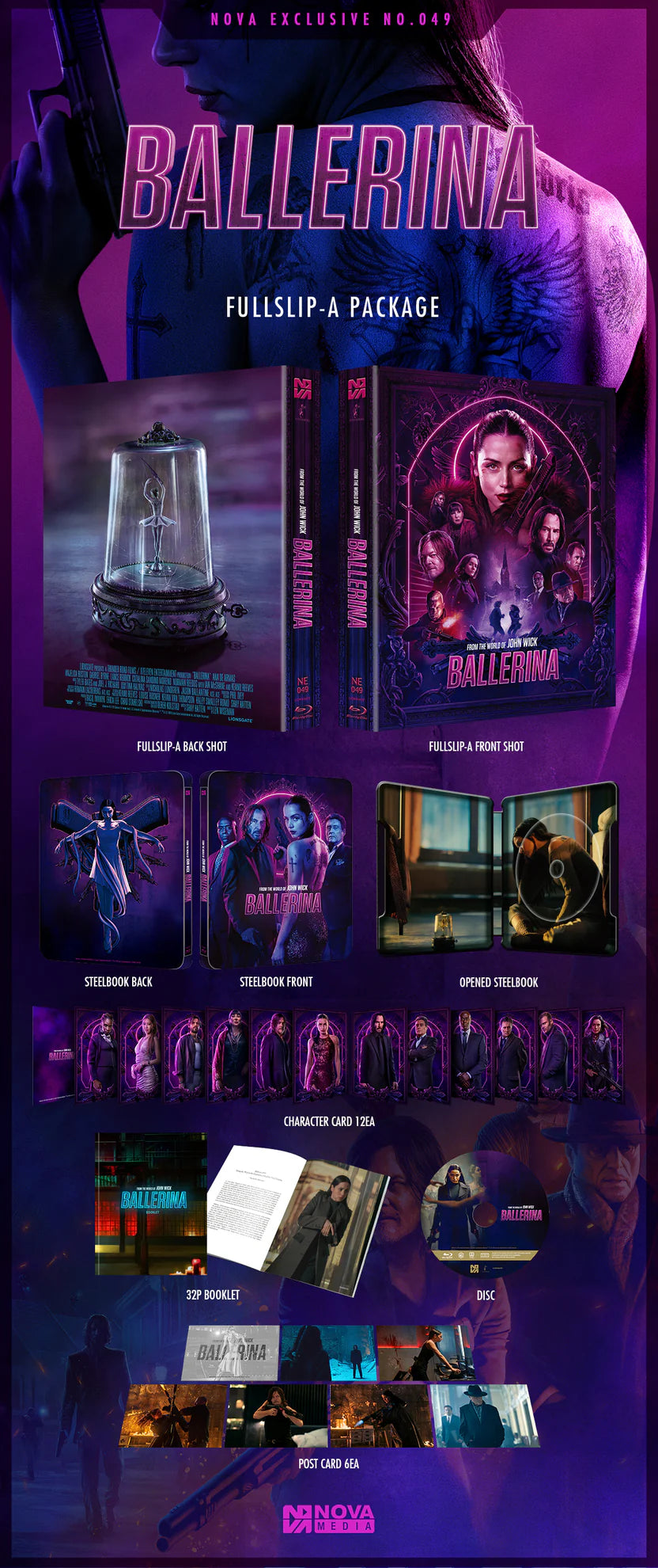 Ballerina Blu-ray Steelbook Novamedia Exclusive #49 Full Slip A - PREORDER