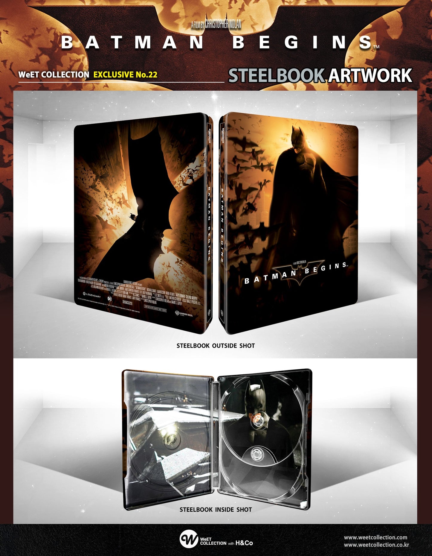 Batman Begins 4K+2D Blu-ray Steelbook WeET Collection Exclusive #22 Full Slip - PREORDER