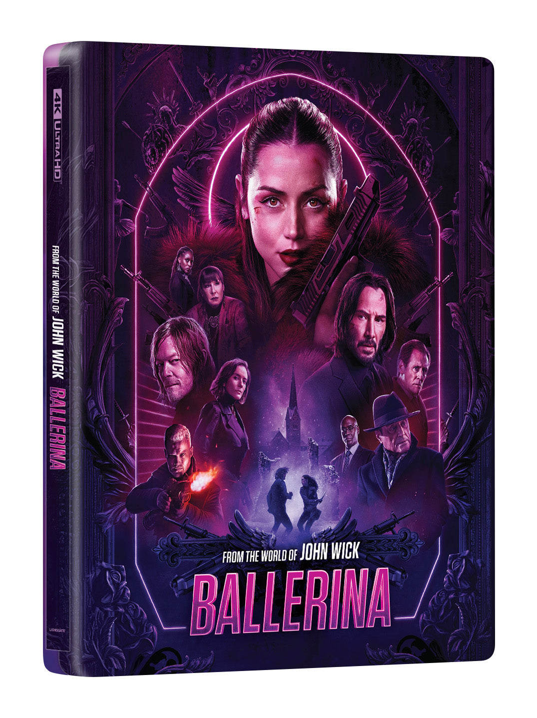 From the World of John Wick: Ballerina 4K Blu-ray Steelbook Manta Lab Exclusive ME#90 Double Lenticular Full Slip B - PREORDER