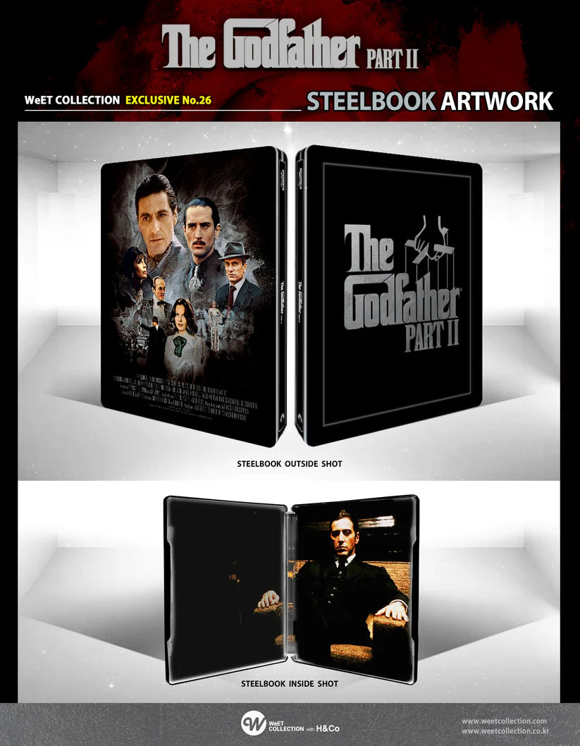 The Godfather Part 2 4K+2D Blu-ray Steelbook WeET Collection Exclusive #26 Lenticular Slip - PREORDER