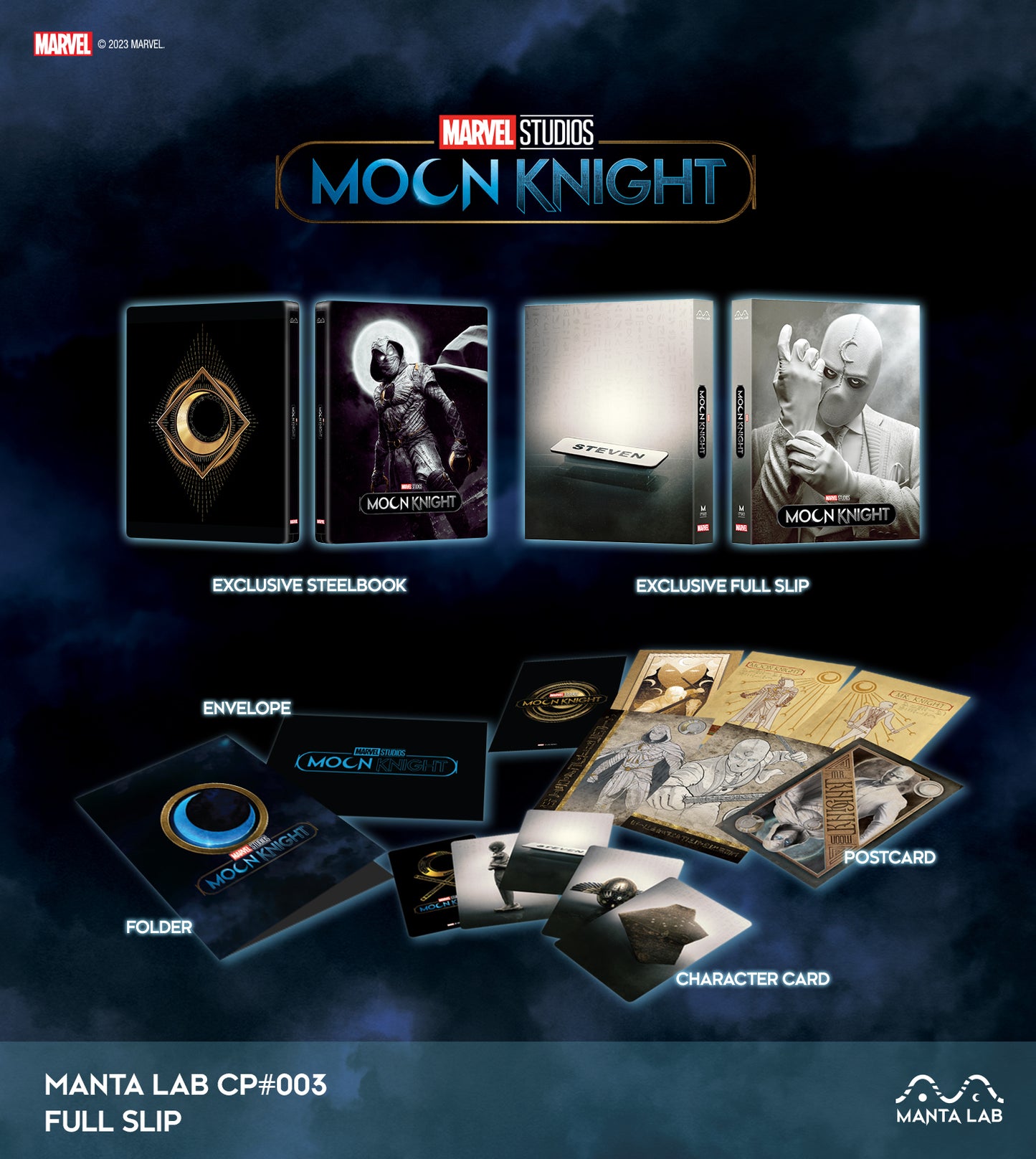 Moon Knight (Discless) Steelbook Manta Lab MCP#003 Full Slip - PREORDER