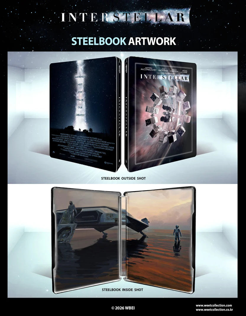 Interstellar 4K + Blu-ray + Bonus Blu-ray Steelbook WeET Collection Exclusive #31 One Click Box Set - PREORDER