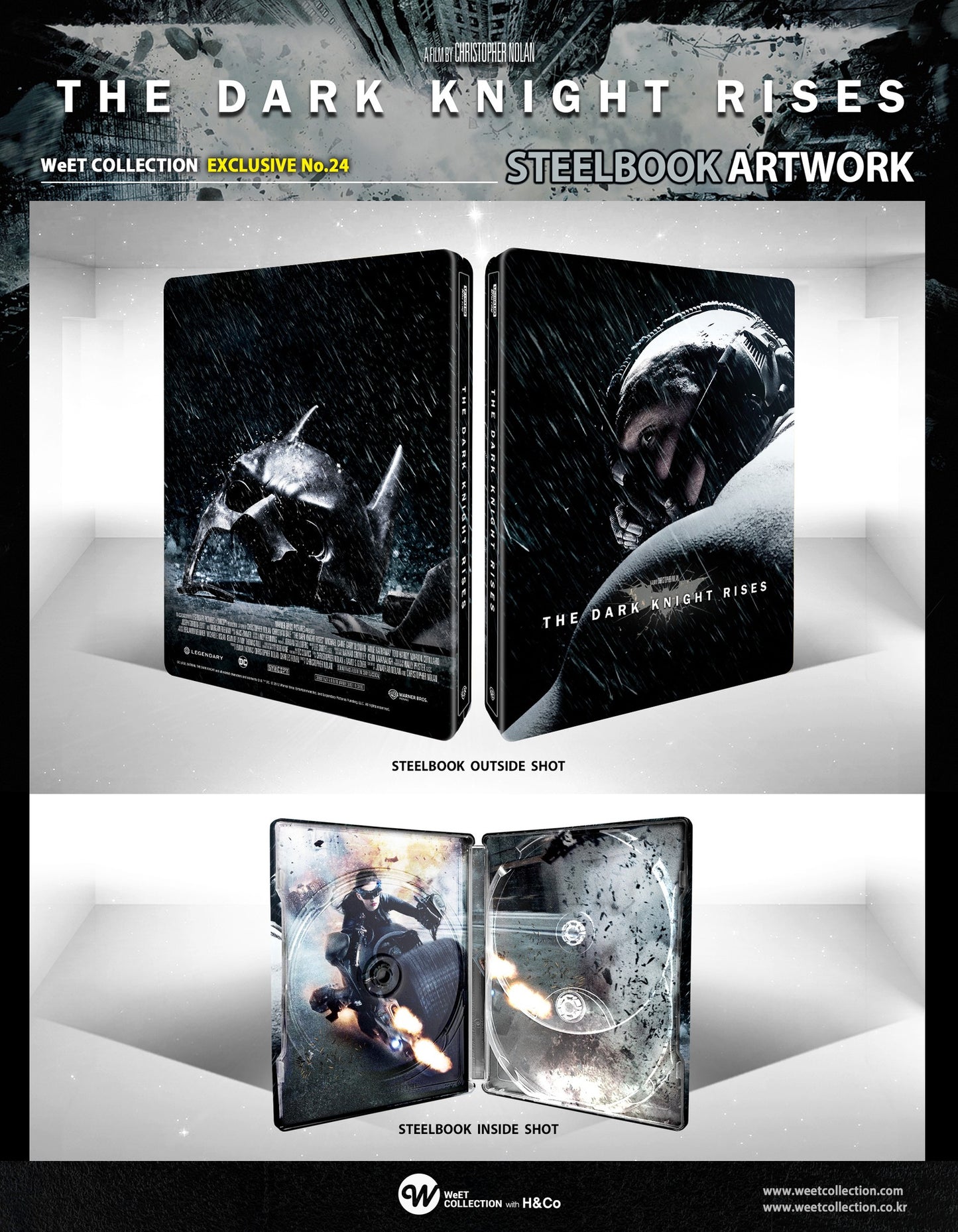 The Dark Knight Rises 4K+2D Blu-ray Steelbook WeET Collection Exclusive #24 Full Slip