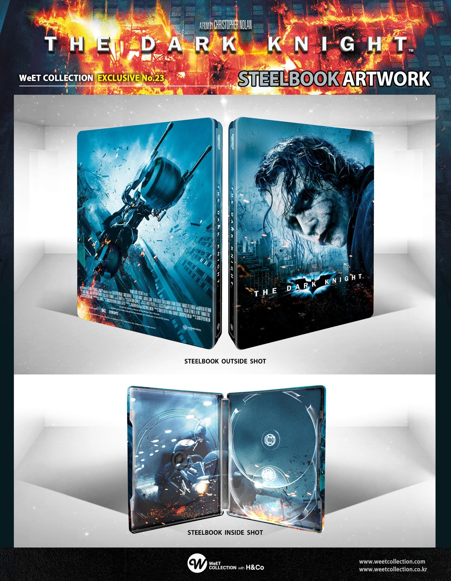 The Dark Knight 4K+2D Blu-ray Steelbook WeET Collection Exclusive #23 Lenticular Slip