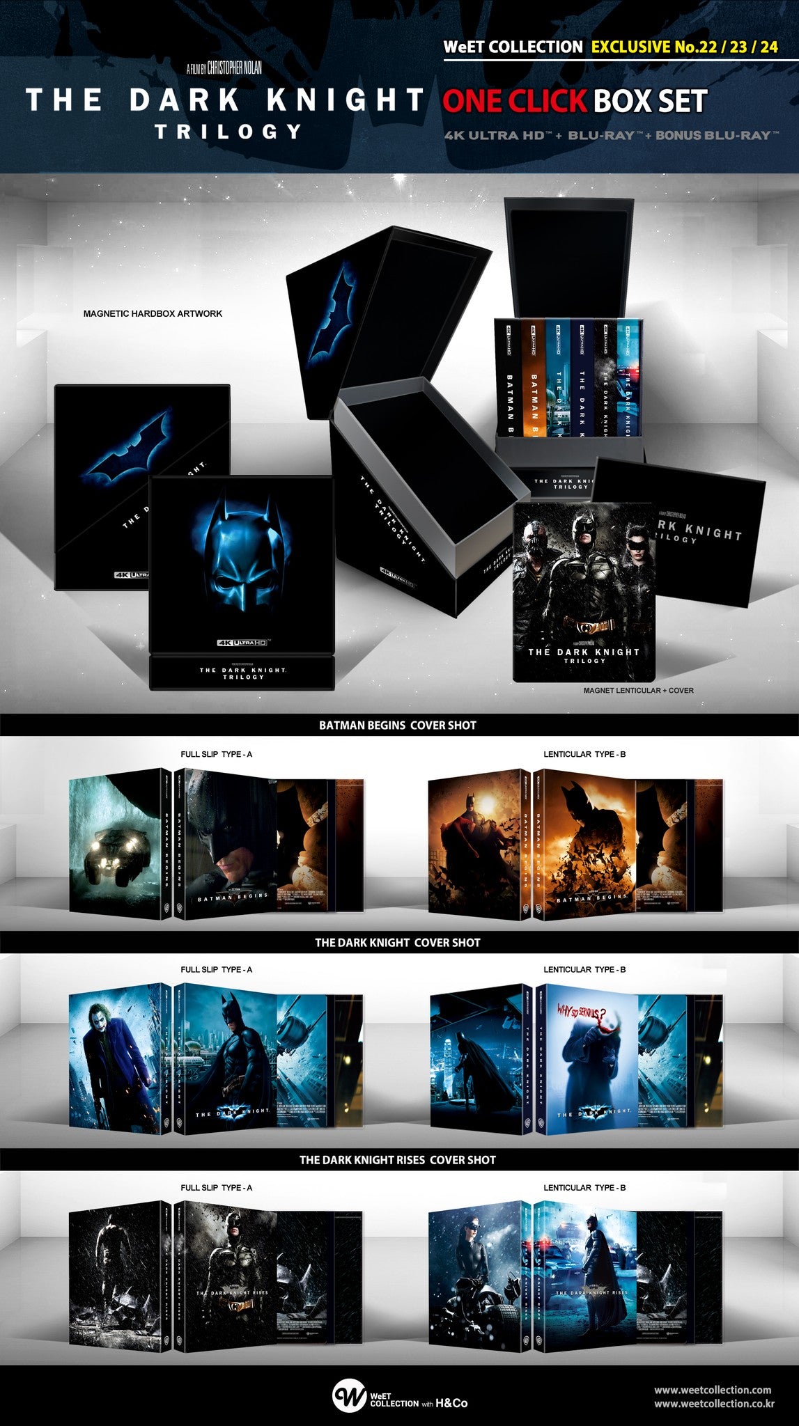 Dark Knight Trilogy top + Batman Anthology(4K+Blu-ray)+Animation Films-NEW-Free S&H