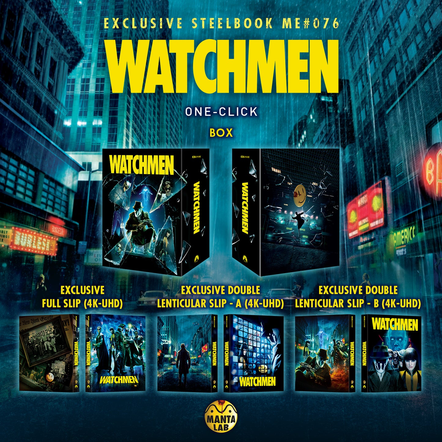 Watchmen 4K UHD Steelbook Manta Lab Exclusive ME#76 One Click Box Set