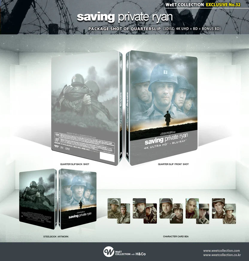Saving Private Ryan 4K + Blu-ray + Bonus Blu-ray Steelbook WeET Collection Exclusive #32 One Click Box Set - PREORDER