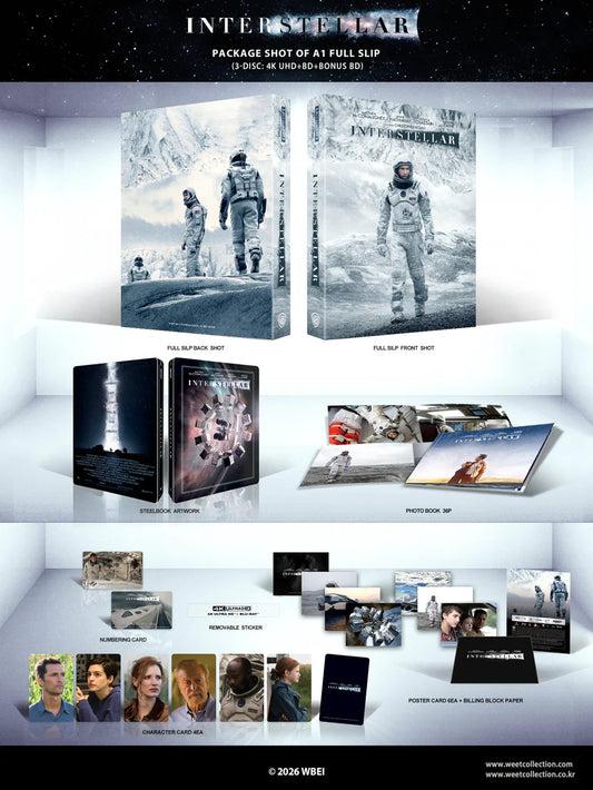 Interstellar 4K + Blu-ray + Bonus Blu-ray Steelbook WeET Collection Exclusive #31 Full Slip A1 - PREORDER