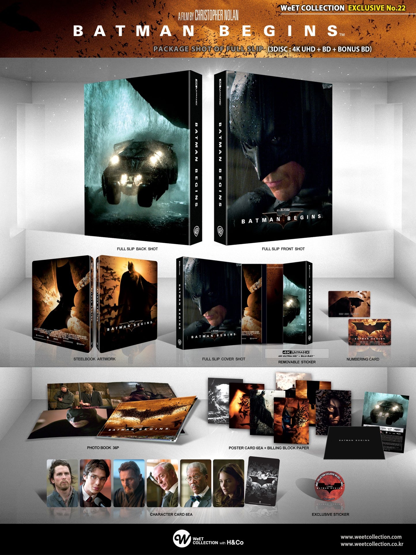 The Dark Knight Trilogy 4K+2D Blu-ray Steelbook WeET Collection Exclusive #22,23,24 6 Editions One Click Box - PREORDER