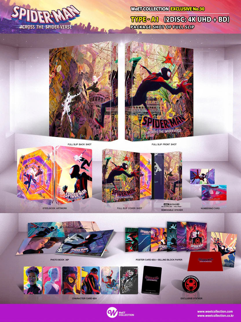 Spider-Man : Across the Spider-Verse 4K Blu-ray Steelbook WeET Collection Exclusive #30 One Click Box Set - PREORDER