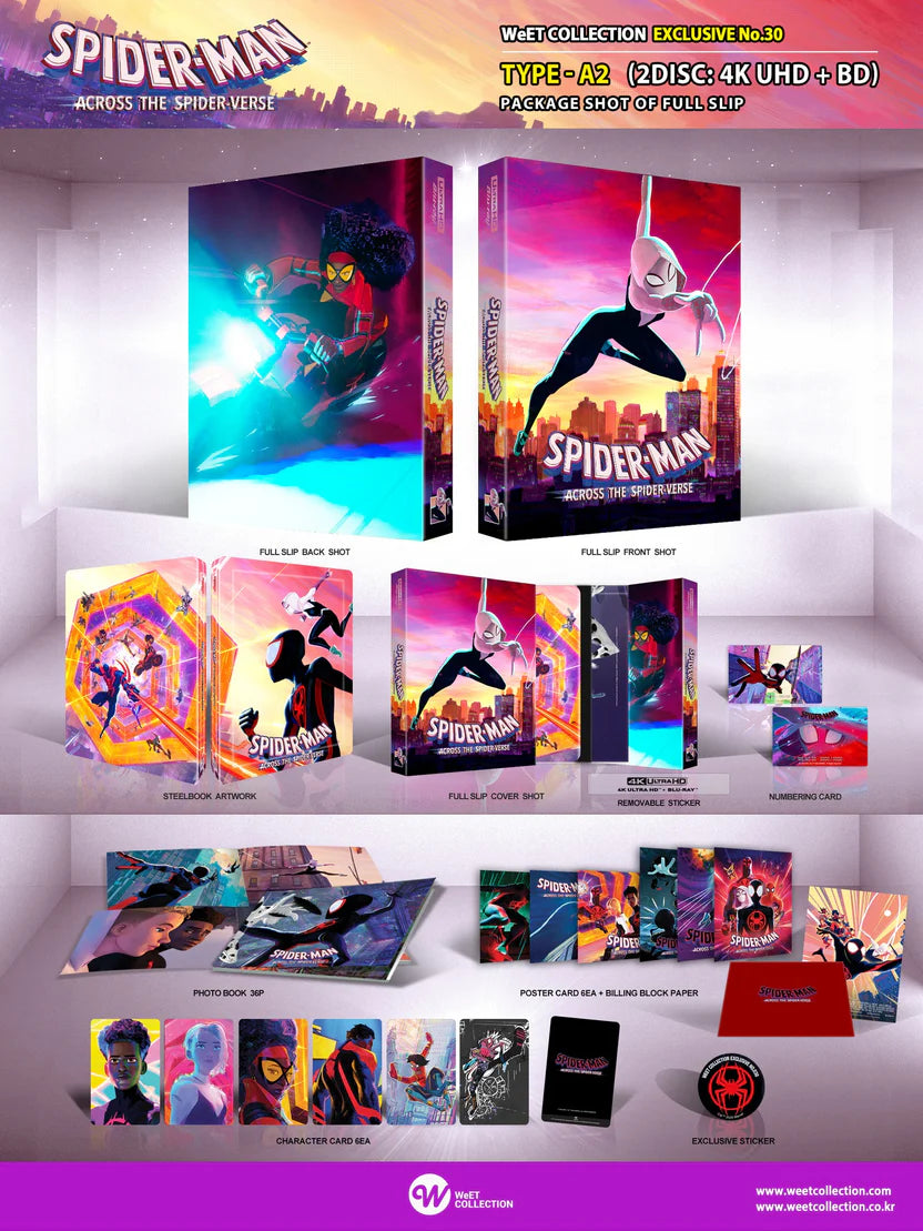 Spider-Man : Across the Spider-Verse 4K Blu-ray Steelbook WeET Collection Exclusive #30 Full Slip A2 - PREORDER