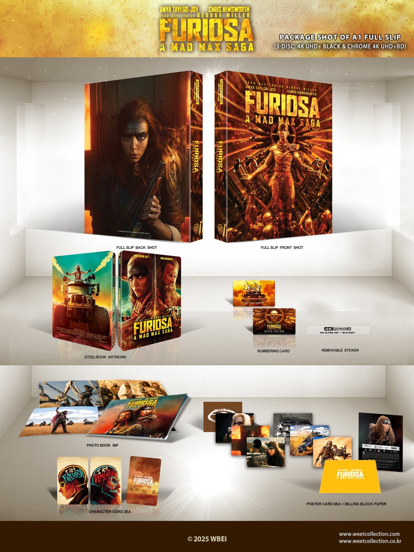 Mad Max: Fury Road & Furiosa: A Mad Max Saga 4K+2D Blu-ray Steelbook WeET Collection Exclusive #28,29 One Click Box Set - PREORDER