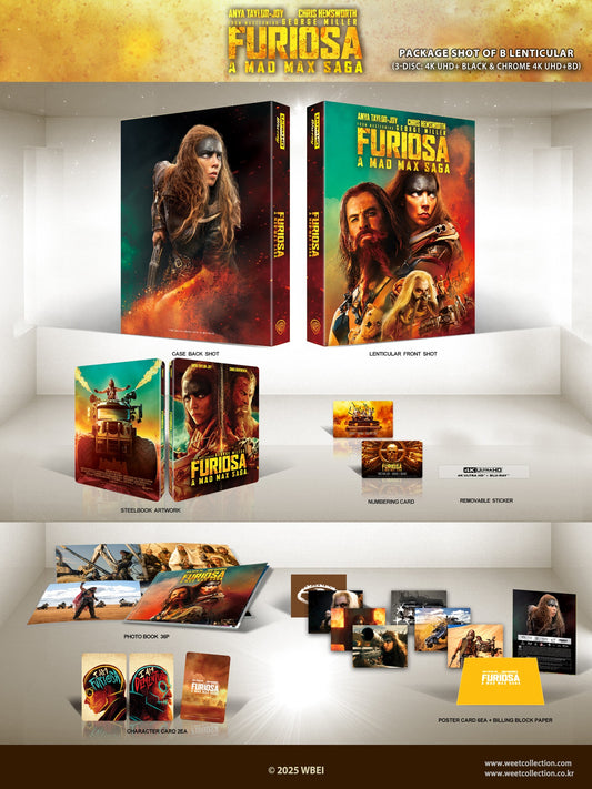 Furiosa: A Mad Max Saga 4K+2D Blu-ray Steelbook WeET Collection Exclusive #29 Lenticular Slip B - PREORDER