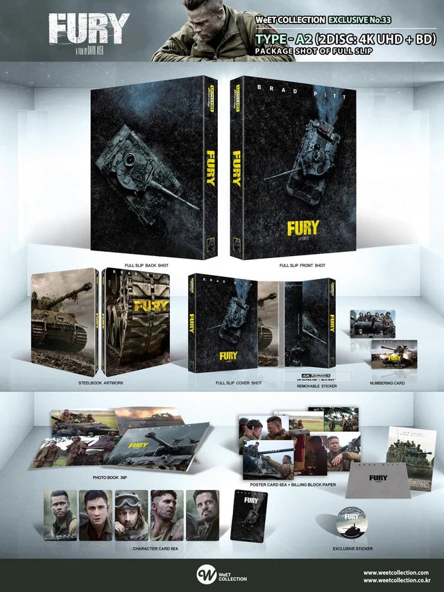 Fury 4K + Blu-ray Steelbook WeET Collection Exclusive #33 One Click Box Set - PREORDER