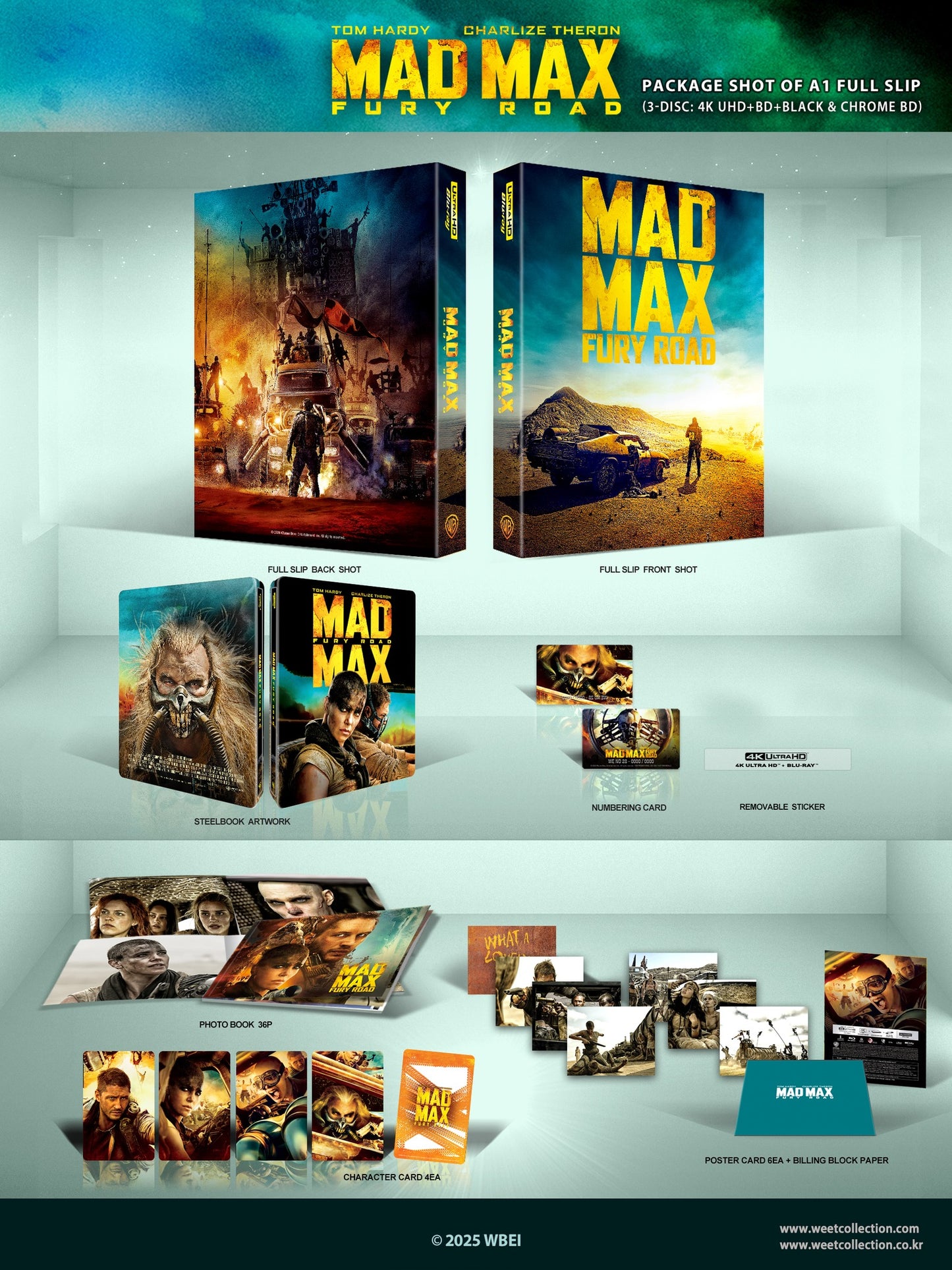 Mad Max: Fury Road & Furiosa: A Mad Max Saga 4K+2D Blu-ray Steelbook WeET Collection Exclusive #28,29 One Click Box Set - PREORDER