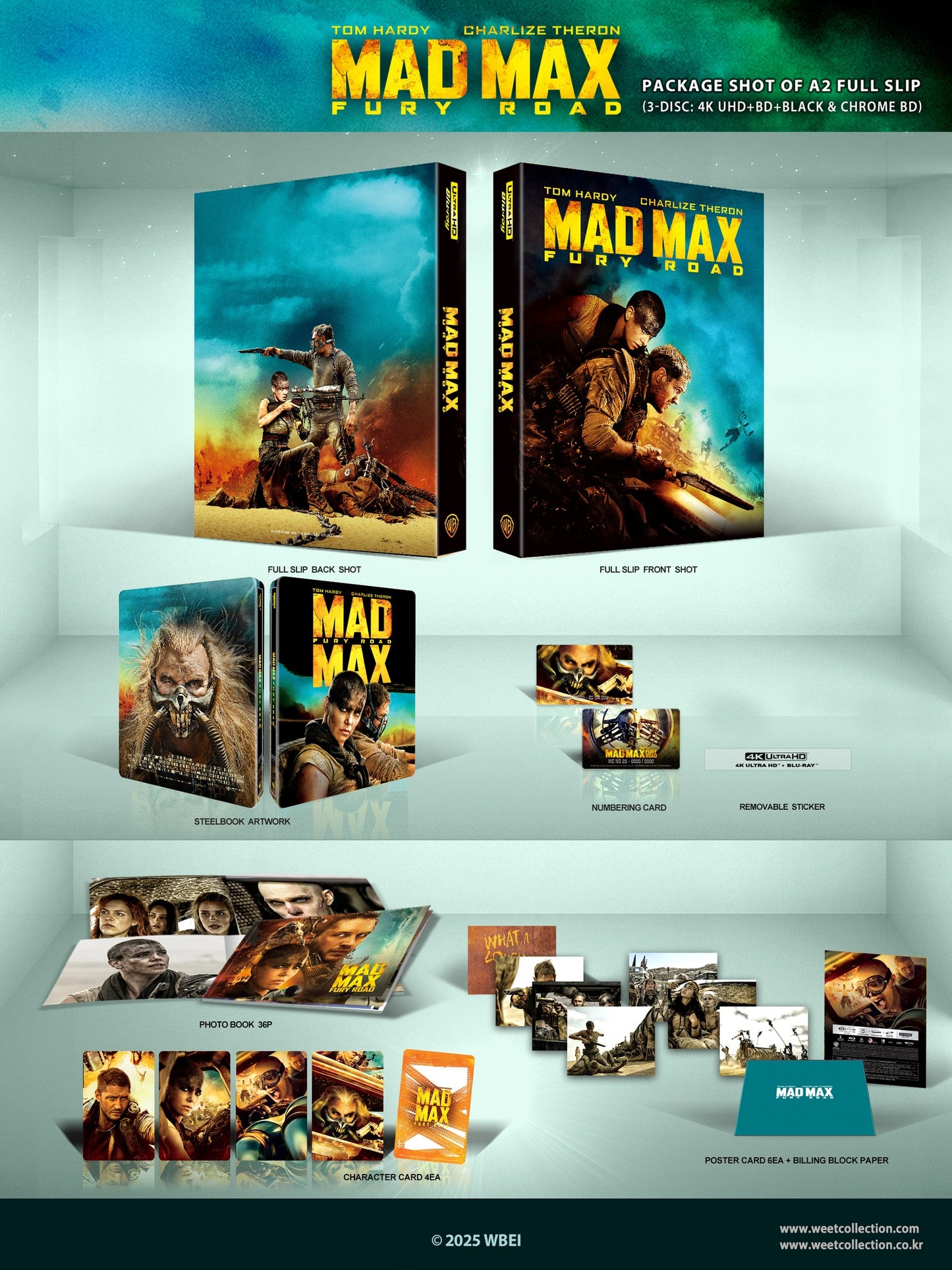 Mad Max: Fury Road & Furiosa: A Mad Max Saga 4K+2D Blu-ray Steelbook WeET Collection Exclusive #28,29 One Click Box Set - PREORDER