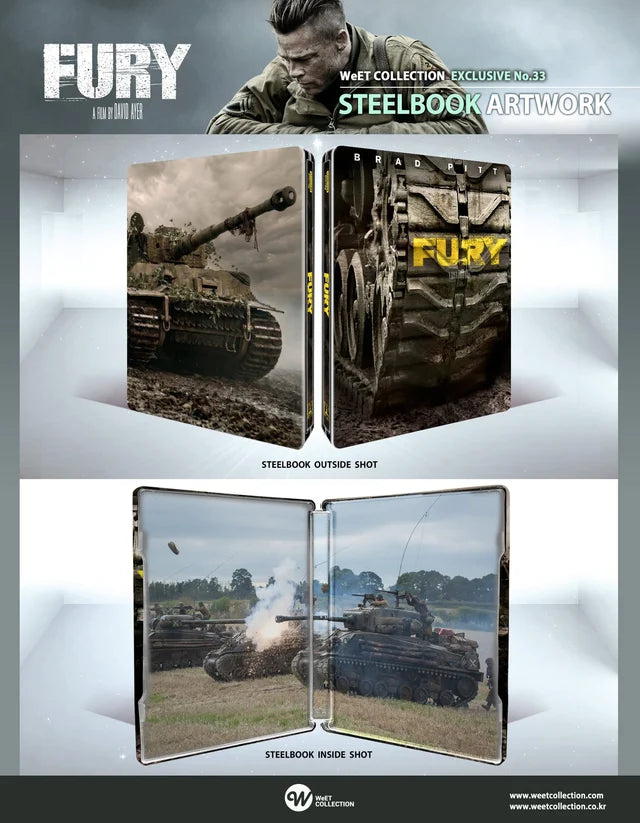 Fury 4K + Blu-ray Steelbook WeET Collection Exclusive #33 One Click Box Set - PREORDER