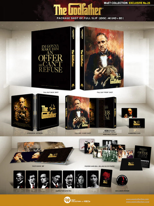 The Godfather Part 1 4K+2D Blu-ray Steelbook WeET Collection Exclusive #25 Full Slip - PREORDER