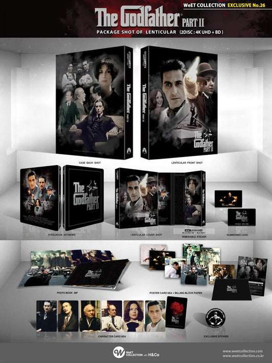 The Godfather Part 2 4K+2D Blu-ray Steelbook WeET Collection Exclusive #26 Lenticular Slip - PREORDER