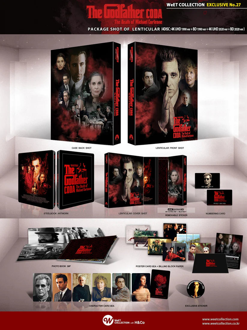 The Godfather Trilogy 4K+2D Blu-ray Steelbook WeET Collection Exclusive #25,26,27 6 Editions One Click Box - PREORDER