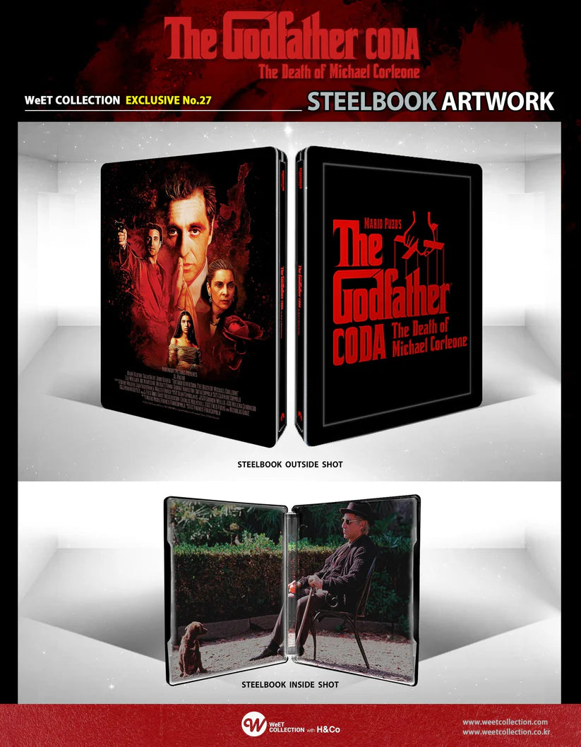 The Godfather Part 3 & The Godfather, Coda: The Death of Michael Corleone 4K+2D Blu-ray Steelbook WeET Collection Exclusive #27 Lenticular Slip - PREORDER