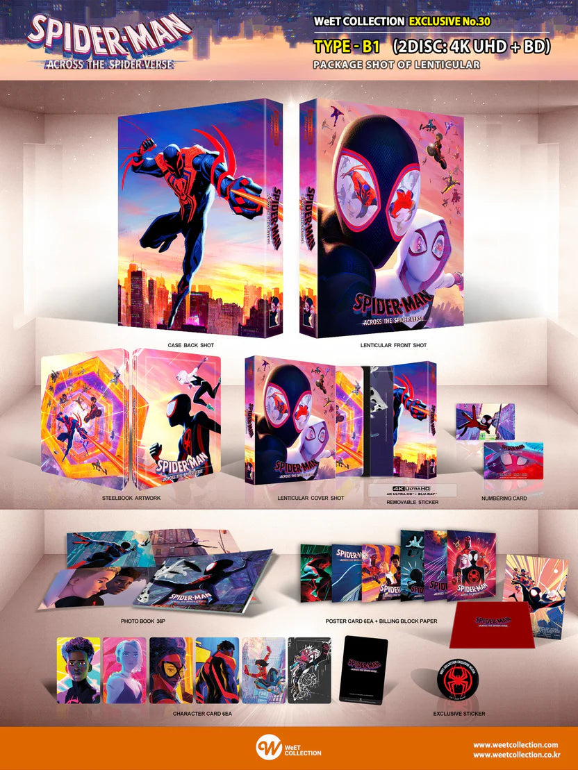 Spider-Man : Across the Spider-Verse 4K Blu-ray Steelbook WeET Collection Exclusive #30 Lenticular Slip B1 - PREORDER