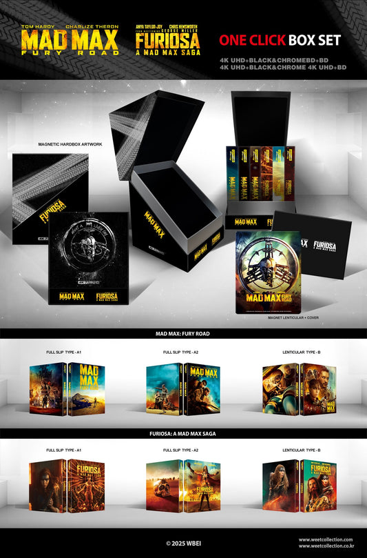 Mad Max: Fury Road & Furiosa: A Mad Max Saga 4K+2D Blu-ray Steelbook WeET Collection Exclusive #28,29 One Click Box Set - PREORDER