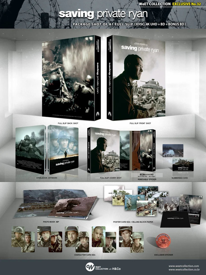 Saving Private Ryan 4K + Blu-ray + Bonus Blu-ray Steelbook WeET Collection Exclusive #32 One Click Box Set - PREORDER