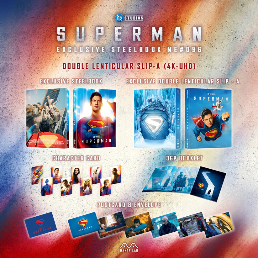 Superman 4K Blu-ray Steelbook Manta Lab Exclusive ME#96 Double Lenticular Full Slip A - PREORDER