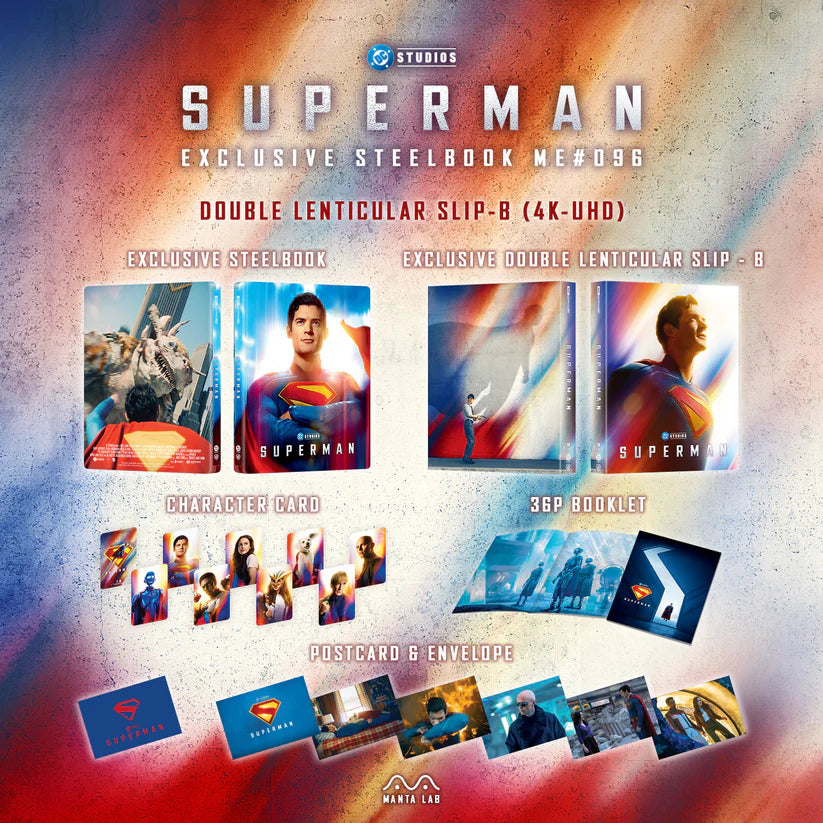 Superman 4K Blu-ray Steelbook Manta Lab Exclusive ME#96 Double Lenticular Full Slip B - PREORDER