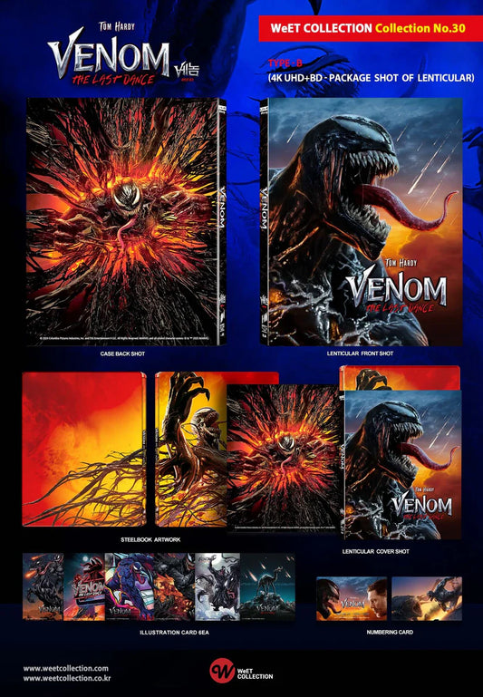 Venom: The Last Dance 4K+2D Blu-ray Steelbook WeET Collection Collection #30 Lenticular Slip - PREORDER