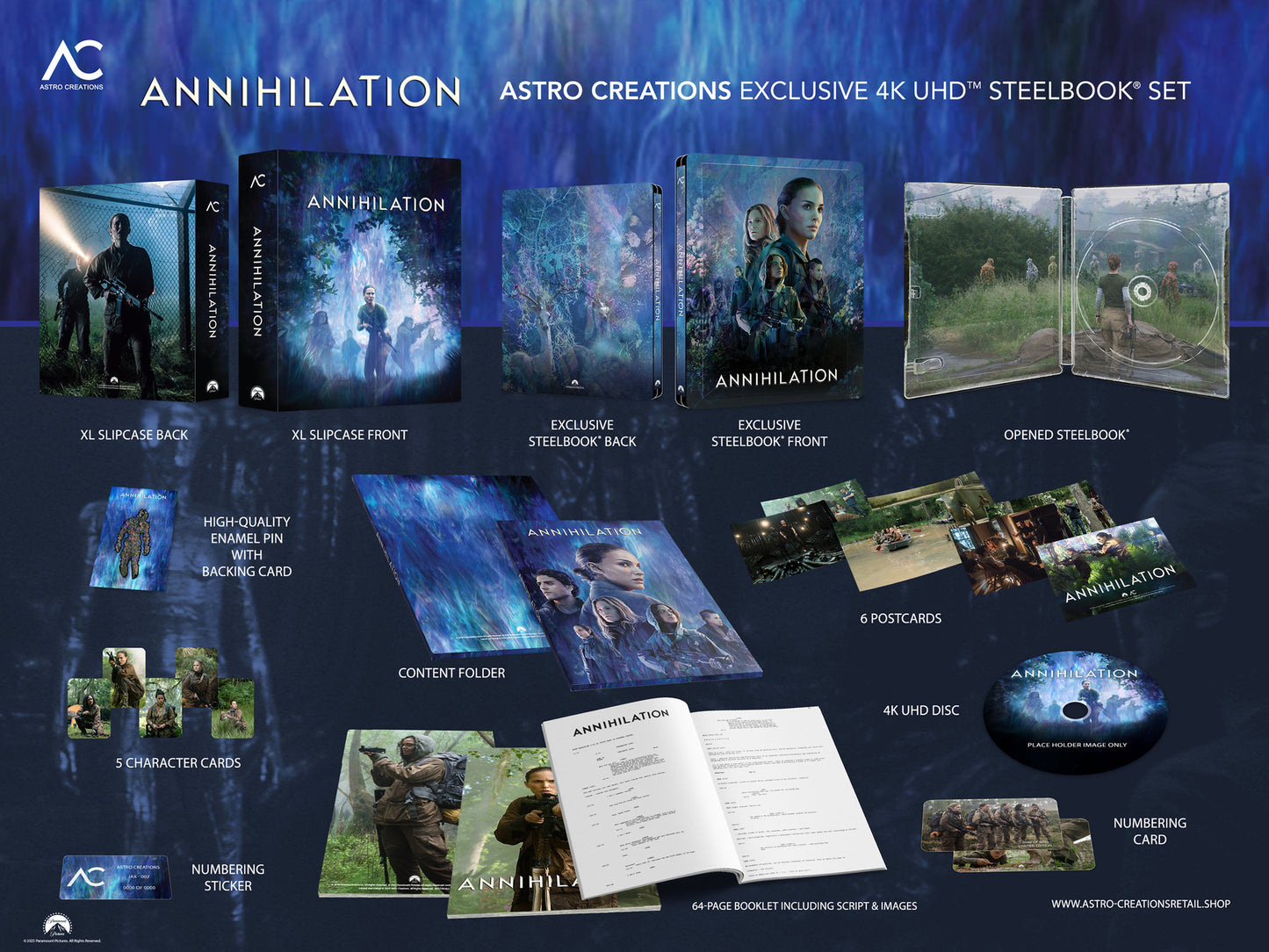 Annihilation 4K Blu-ray Steelbook Astro Creations Exclusive JAX-002 - Full Slip XLB - PREORDER